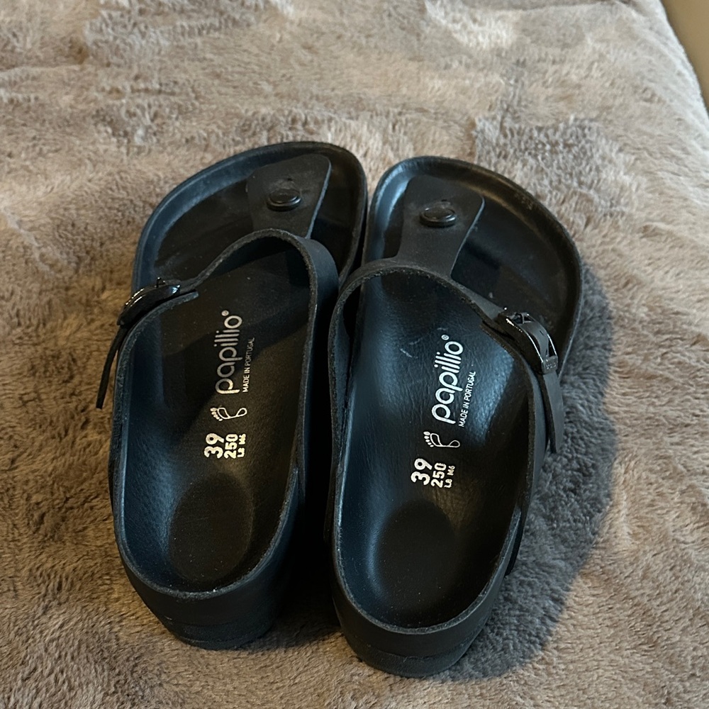 Birkenstock Gizeh Platform Leather Black